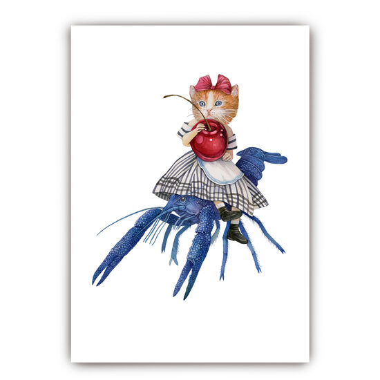 "A Cat on a Crab"